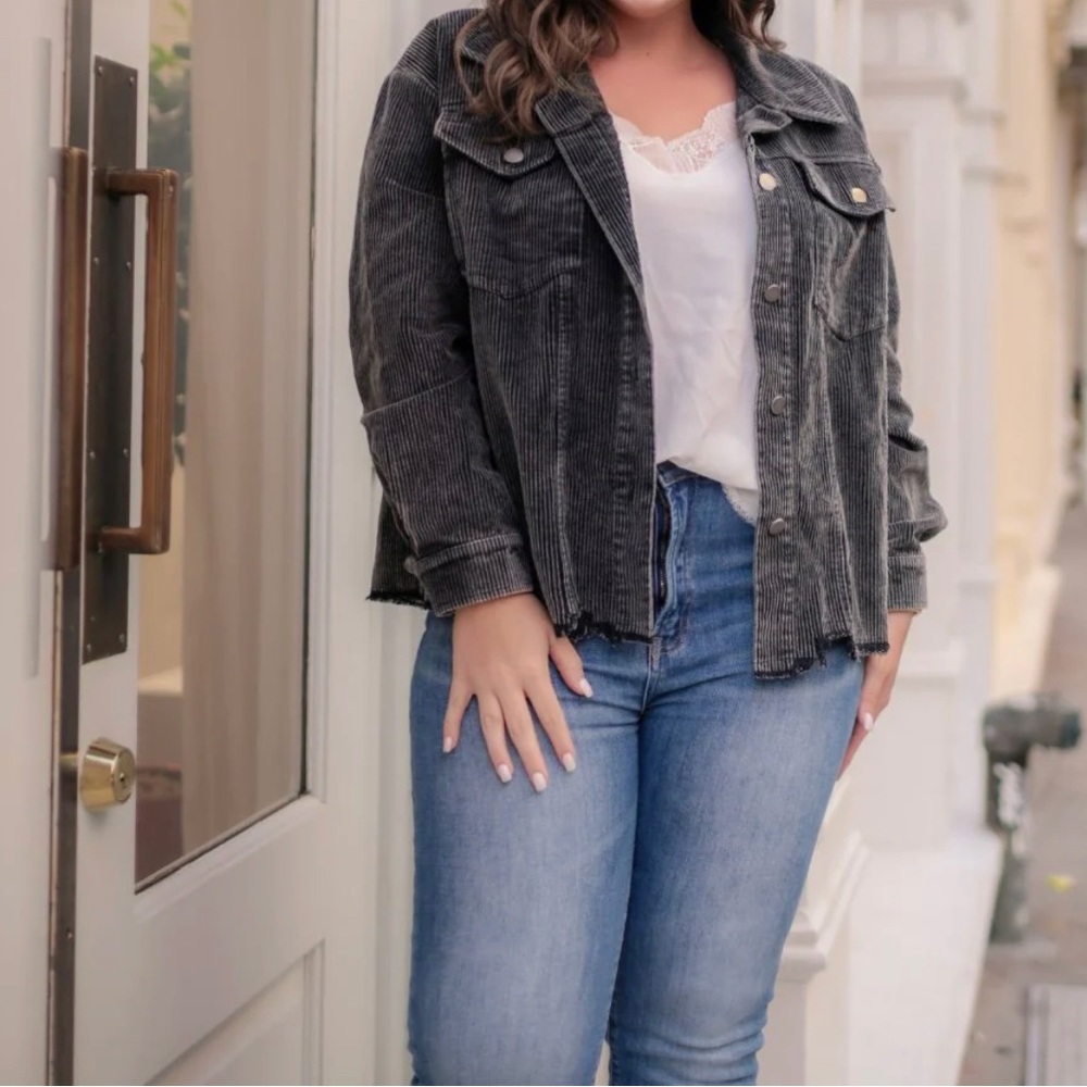 Gray corduroy jacket